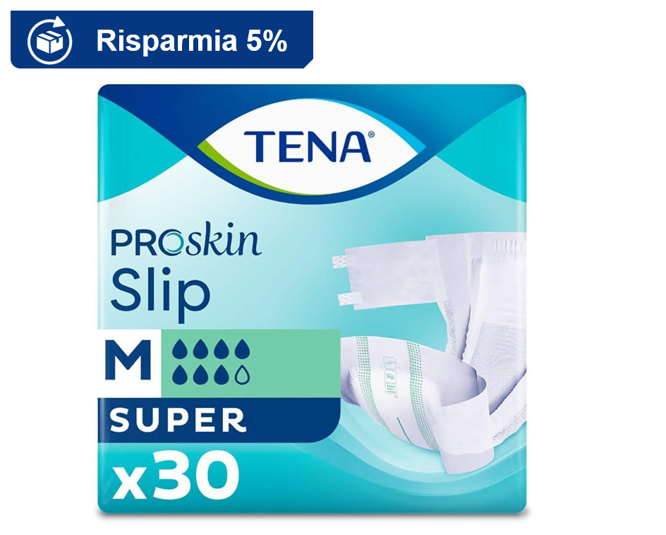 TENA, ProSkin Incontinence Slip Super, Confezione da 30